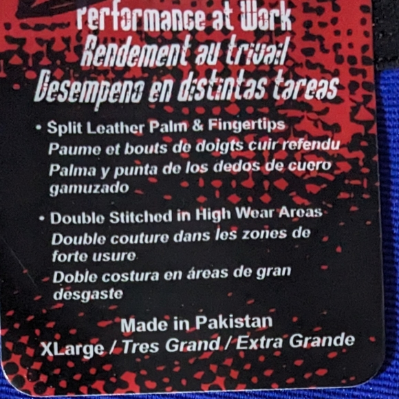 🧤 Boss Guard Performance Split Leather Work Gloves Size XL - Picture 4 of 4